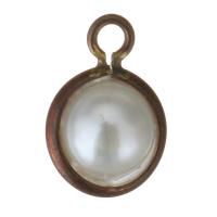 Bijoux pendentifs en laiton, avec perle de plastique, Haute qualité plaqué et ne fond jamais Environ 1.5mm, Vendu par PC