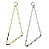 Bijoux pendentifs en laiton, triangle, Haute qualité plaqué et ne fond jamais, plus de couleurs à choisir Environ 3mm, Vendu par PC