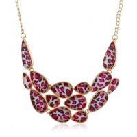 Zinc Alloy Necklace, plated, for woman & leopard pattern 50mm Approx 19.6 Inch 