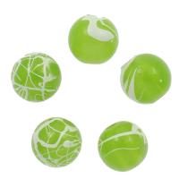 Acrylic Jewelry Beads, Round, green Approx 2mm, Approx 