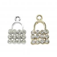 Zinc Alloy Rhinestone Pendants, plated, with rhinestone Approx 2mm 