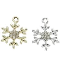 Zinc Alloy Rhinestone Pendants, Snowflake, plated, with rhinestone Approx 2mm 