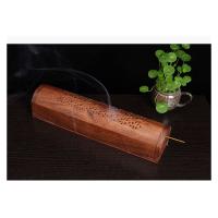 Santos Rose Wood Incense Burner, half handmade, for home and office & durable & vintage, brown 