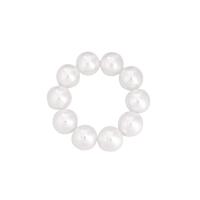 Perlas plásticas Pulsera, chapado, elástico & para mujer, Blanco, 85x85mm, Vendido por UD