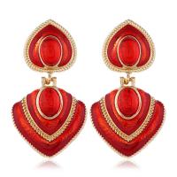 Enamel Zinc Alloy Drop Earring, plated, for woman 