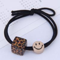 Gomas para el Cabello, Banda de goma, con Acrílico, chapado, para mujer, más colores para la opción, 11mm,leopard13mm, Vendido por UD