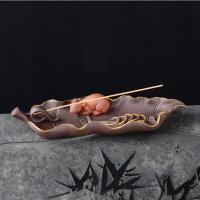 Buy Incense Holder and Burner in Bulk , Purple Clay, handmade, for home and office & portable & durable, brown 