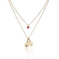 Zinc Alloy Necklace, with Shell, with 100mm extender chain, Shell, plated, for woman 400mm 