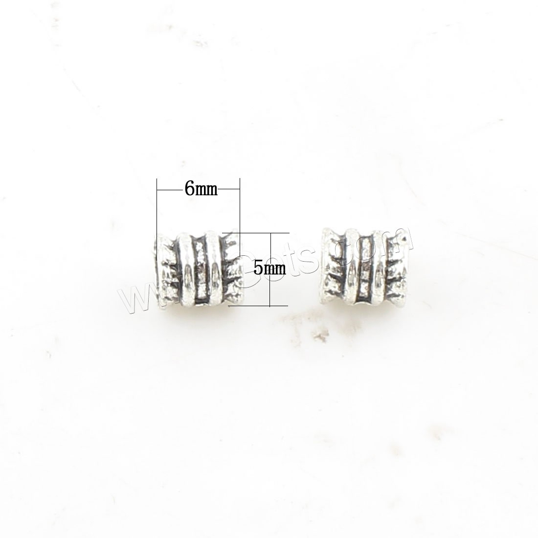 Zinc Alloy Jewelry Beads, plated, more colors for choice, 6x5mm, Hole:Approx 2mm, Approx 999PCs/Bag, Sold By Bag