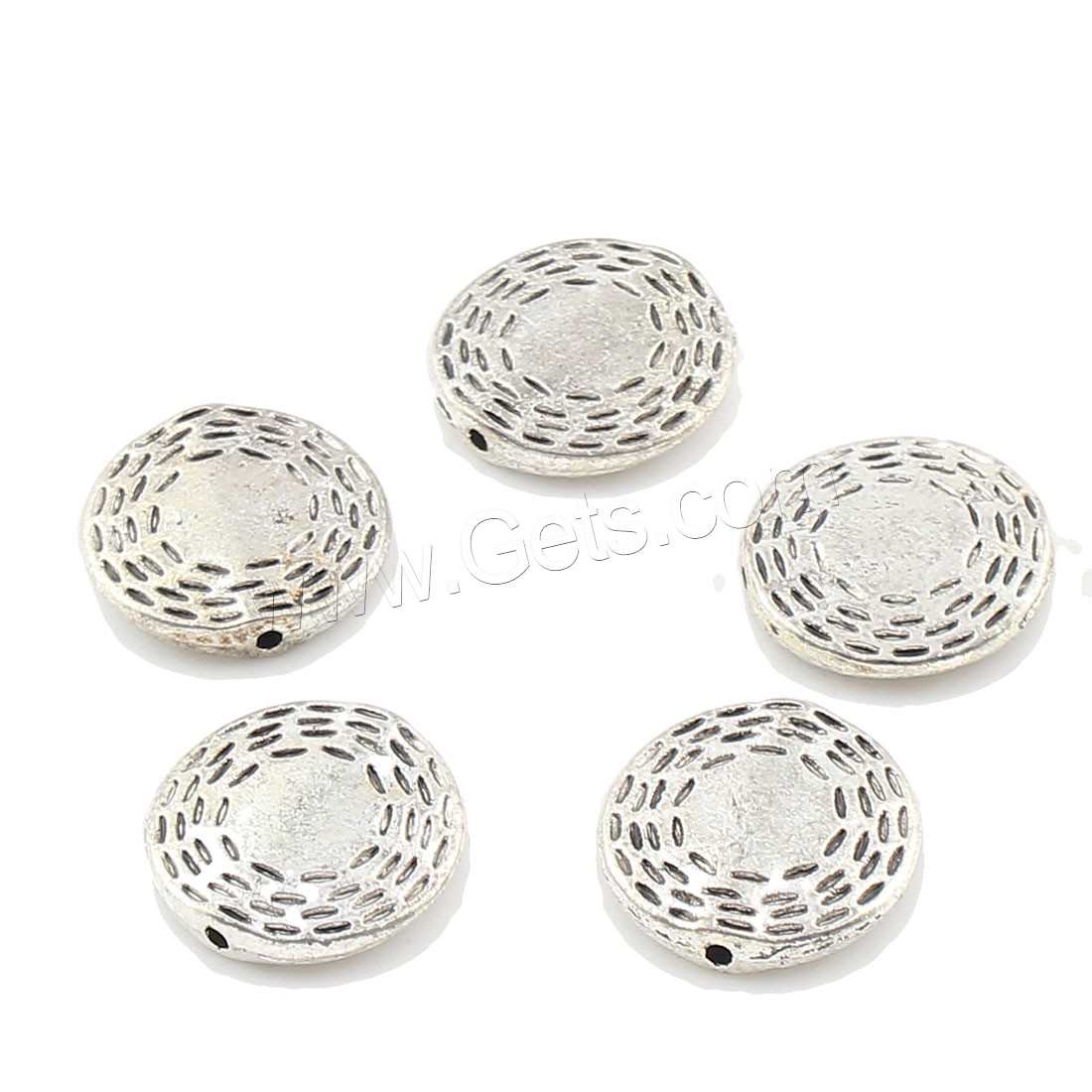 Zinklegierung flache Perlen, plattiert, keine, 16x3mm, Bohrung:ca. 1mm, ca. 165PCs/Tasche, verkauft von Tasche