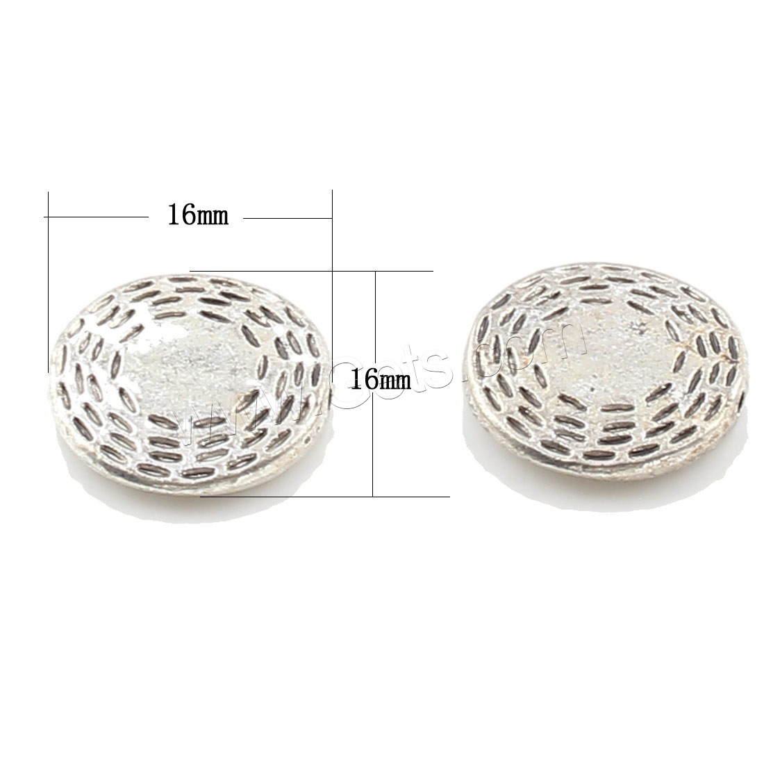 Zinc Alloy Flat Beads, plated, more colors for choice, 16x3mm, Hole:Approx 1mm, Approx 165PCs/Bag, Sold By Bag