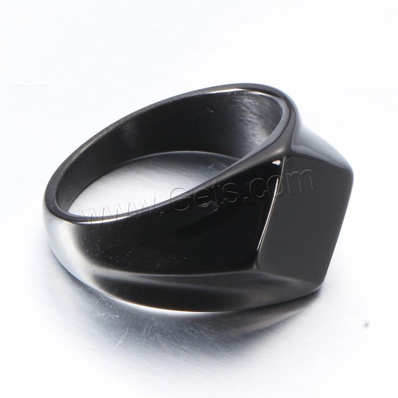 Titan Stahl Fingerring, Titanstahl, Rhombus, plattiert, verschiedene Größen vorhanden & für den Menschen, keine, 18mm, Größe:7-12, verkauft von PC