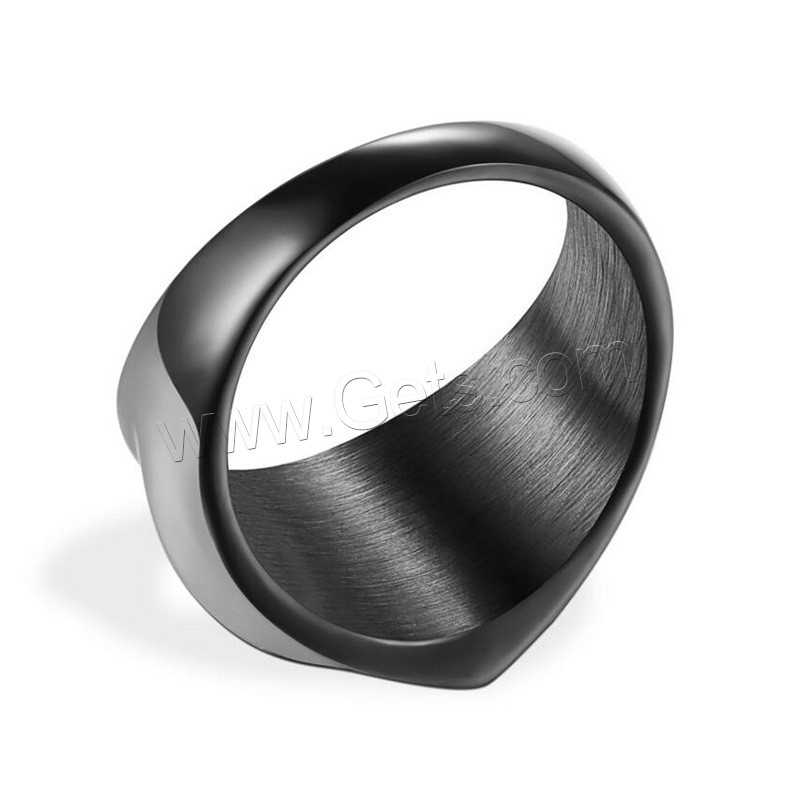 Titan Stahl Fingerring, Titanstahl, Rhombus, plattiert, verschiedene Größen vorhanden & für den Menschen, keine, 18mm, Größe:7-12, verkauft von PC