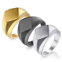 Titan Stahl Fingerring, Titanstahl, Rhombus, plattiert, verschiedene Größen vorhanden & für den Menschen, keine, 18mm, Größe:7-12, verkauft von PC