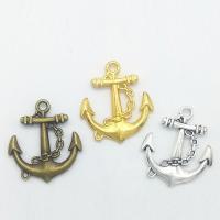 Rueda de barco de aleación de zinc & colgante de anclaje, chapado, más colores para la opción, 30x27x4mm, agujero:aproximado 3mm, 100PCs/Bolsa, Vendido por Bolsa