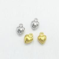 Colgantes de Aleación de Zinc en Forma de Corazón, chapado, más colores para la opción, 9x7x4.5mm, agujero:aproximado 2mm, 100PCs/Bolsa, Vendido por Bolsa