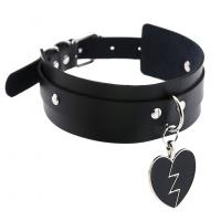 Mode Collier Choker, cuir PU, coeur, unisexe, plus de couleurs à choisir, 450mm, Vendu par brin