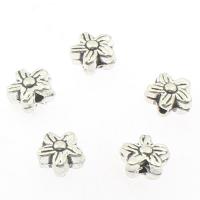 Abalorios de Aleación de Zinc en Forma Flor, chapado, más colores para la opción, 6x6x4mm, agujero:aproximado 1mm, aproximado 1086PCs/Bolsa, Vendido por Bolsa