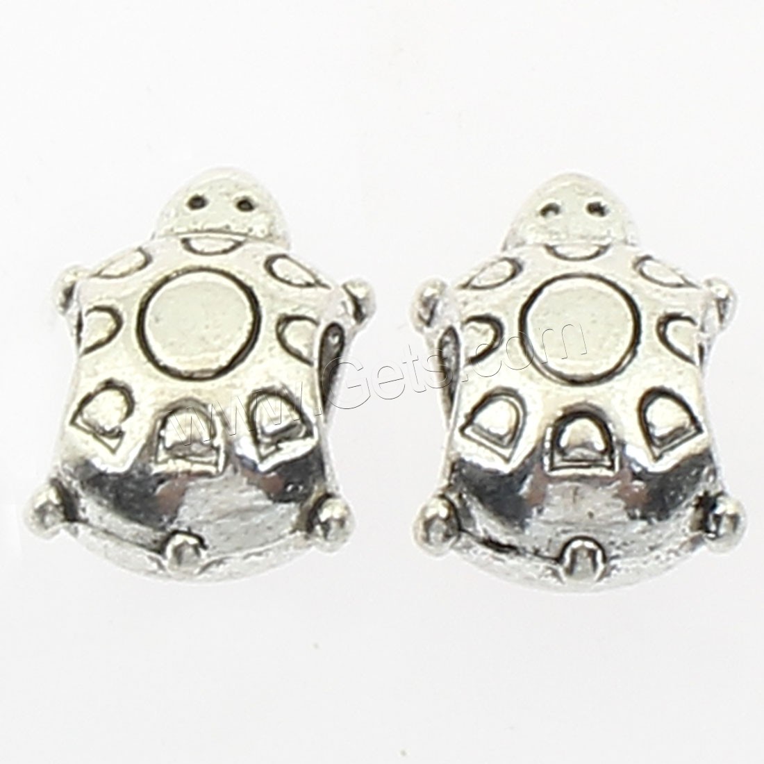 Zinc Alloy Animal Beads, Turtle, plated, more colors for choice, 13x9mm, Hole:Approx 5mm, Approx 250PCs/Bag, Sold By Bag