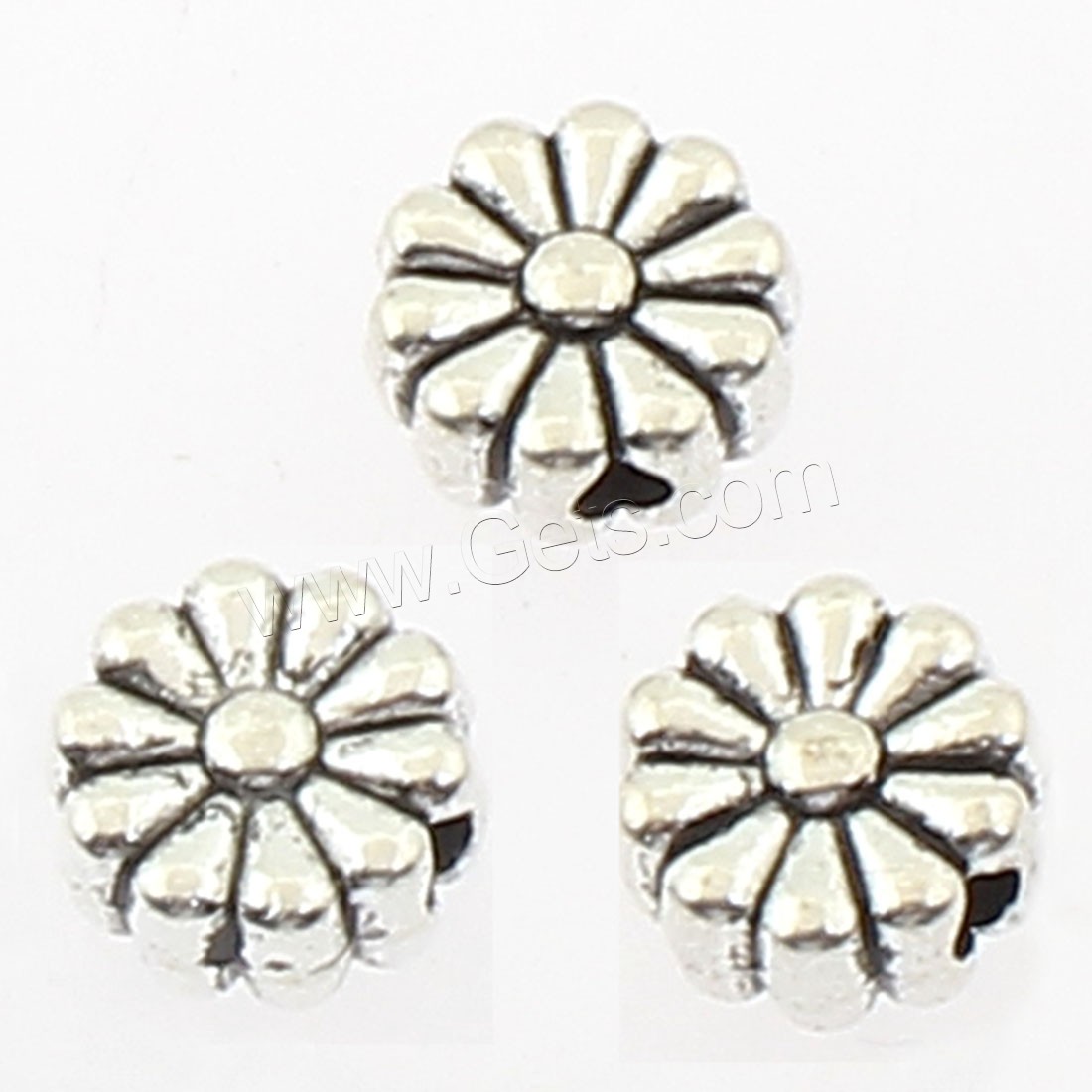 Abalorios de Aleación de Zinc en Forma Flor, chapado, más colores para la opción, 5x5x3mm, agujero:aproximado 5mm, aproximado 165PCs/Bolsa, Vendido por Bolsa