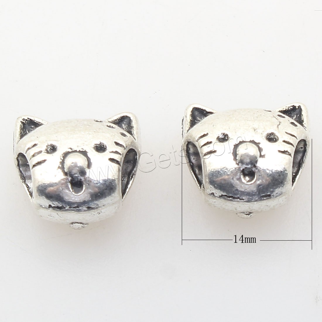 Abalorios de Aleación de Zinc de Animales, chapado, más colores para la opción, 12x12mm, agujero:aproximado 4mm, aproximado 166PCs/Bolsa, Vendido por Bolsa