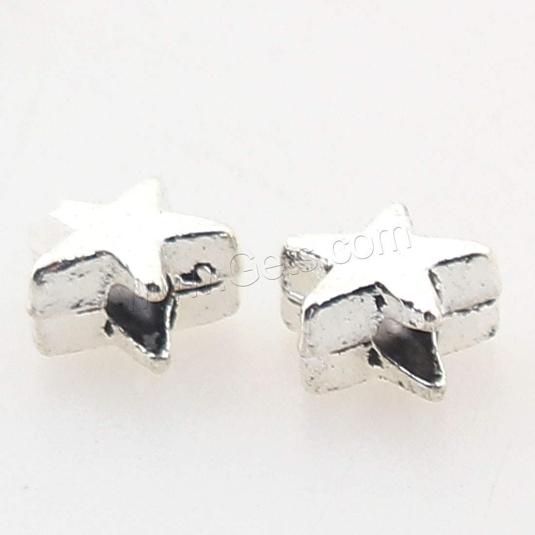 Zinc Alloy Star Beads, plated, more colors for choice, 5x5x3mm, Approx 2500PCs/Bag, Sold By Bag