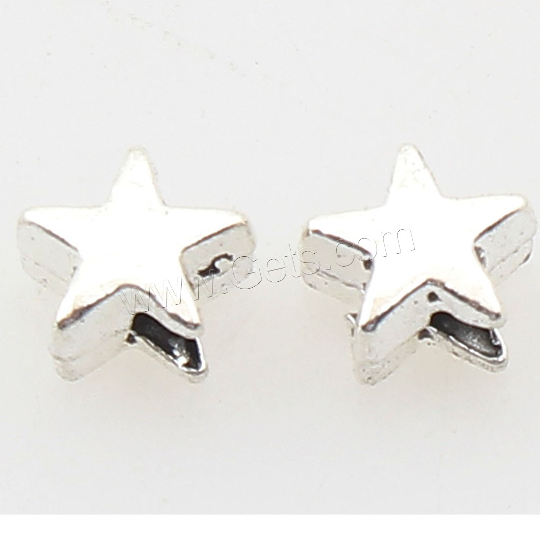 Zinc Alloy Star Beads, plated, more colors for choice, 5x5x3mm, Approx 2500PCs/Bag, Sold By Bag