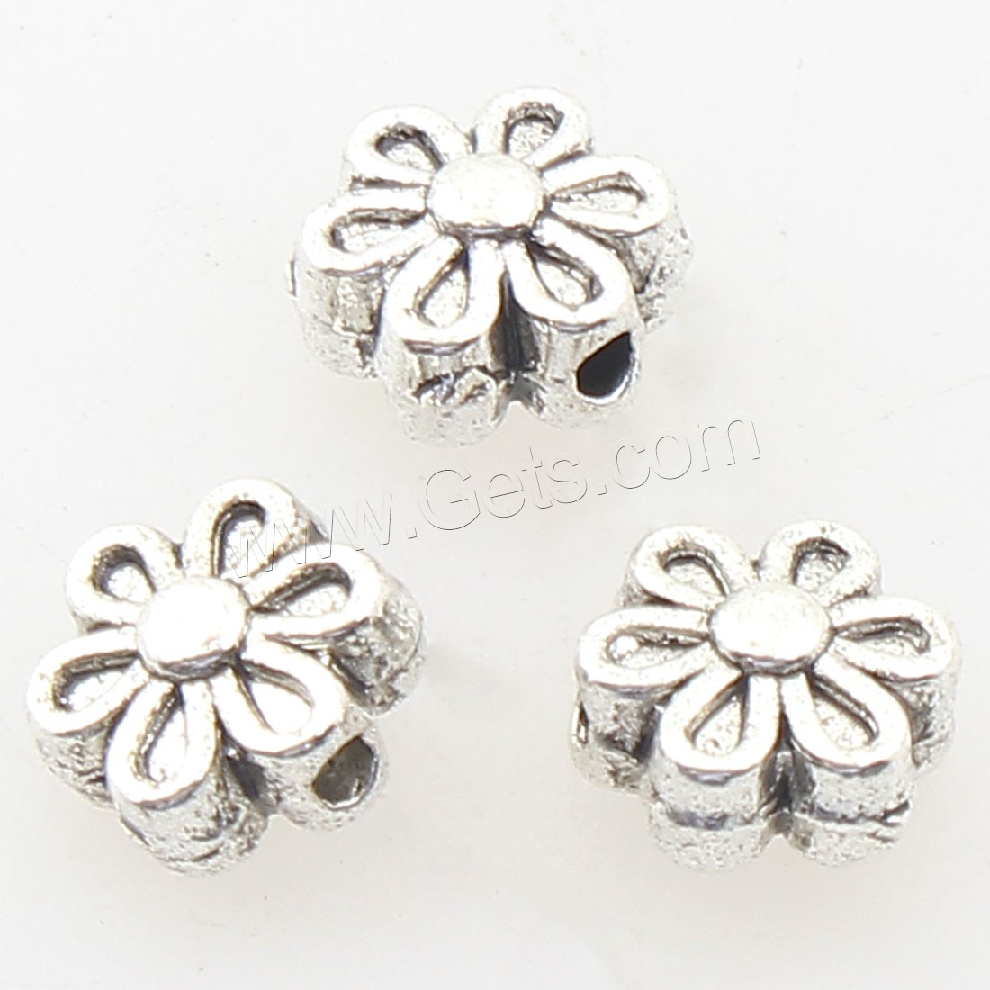 Abalorios de Aleación de Zinc en Forma Flor, chapado, más colores para la opción, 6x6x4mm, agujero:aproximado 1mm, aproximado 1135PCs/Bolsa, Vendido por Bolsa