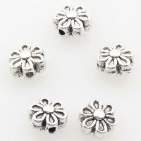 Abalorios de Aleación de Zinc en Forma Flor, chapado, más colores para la opción, 6x6x4mm, agujero:aproximado 1mm, aproximado 1135PCs/Bolsa, Vendido por Bolsa