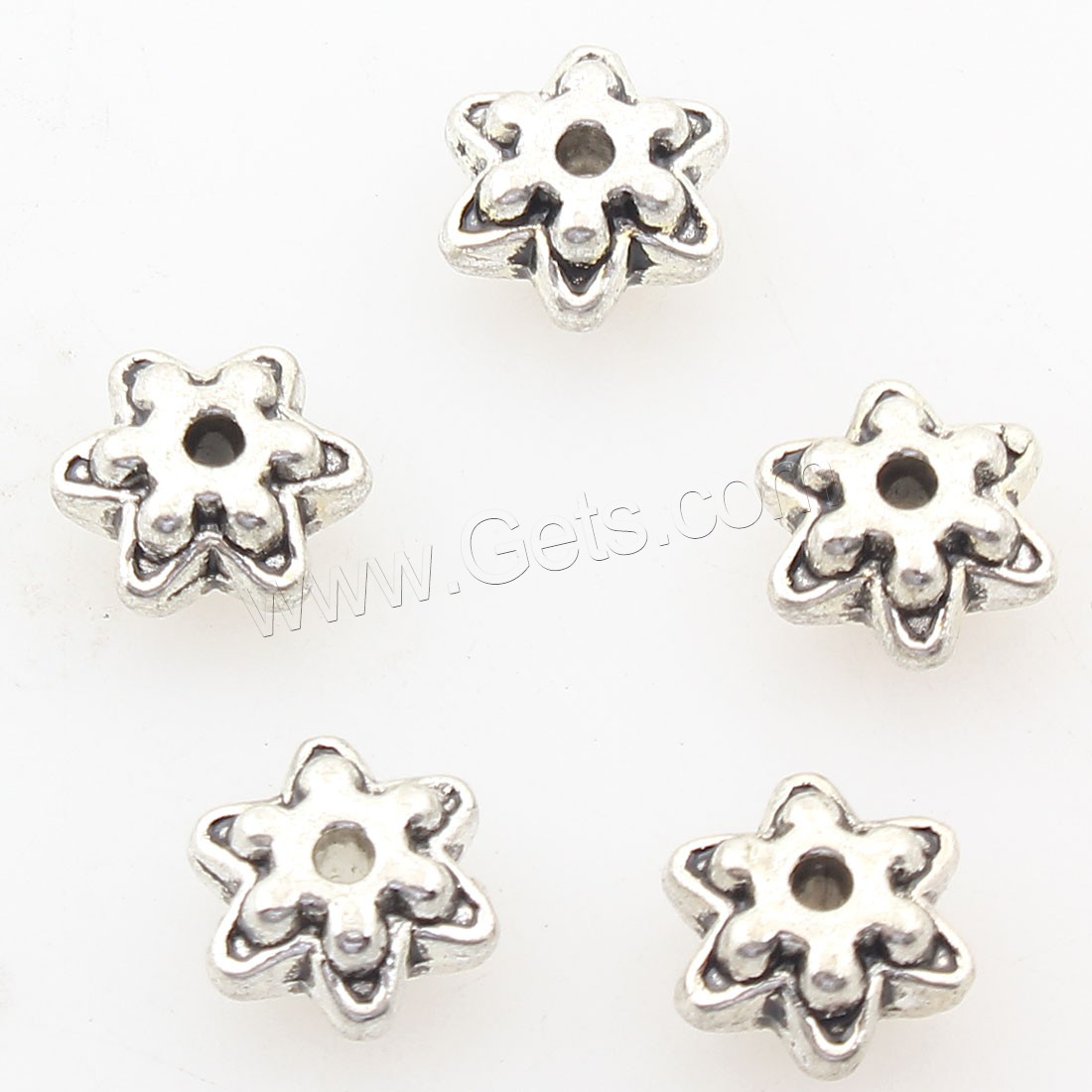 Perles en alliage de zinc de fleur, Placage, plus de couleurs à choisir, 8x8mm, Trou:Environ 2mm, Environ 415PC/sac, Vendu par sac