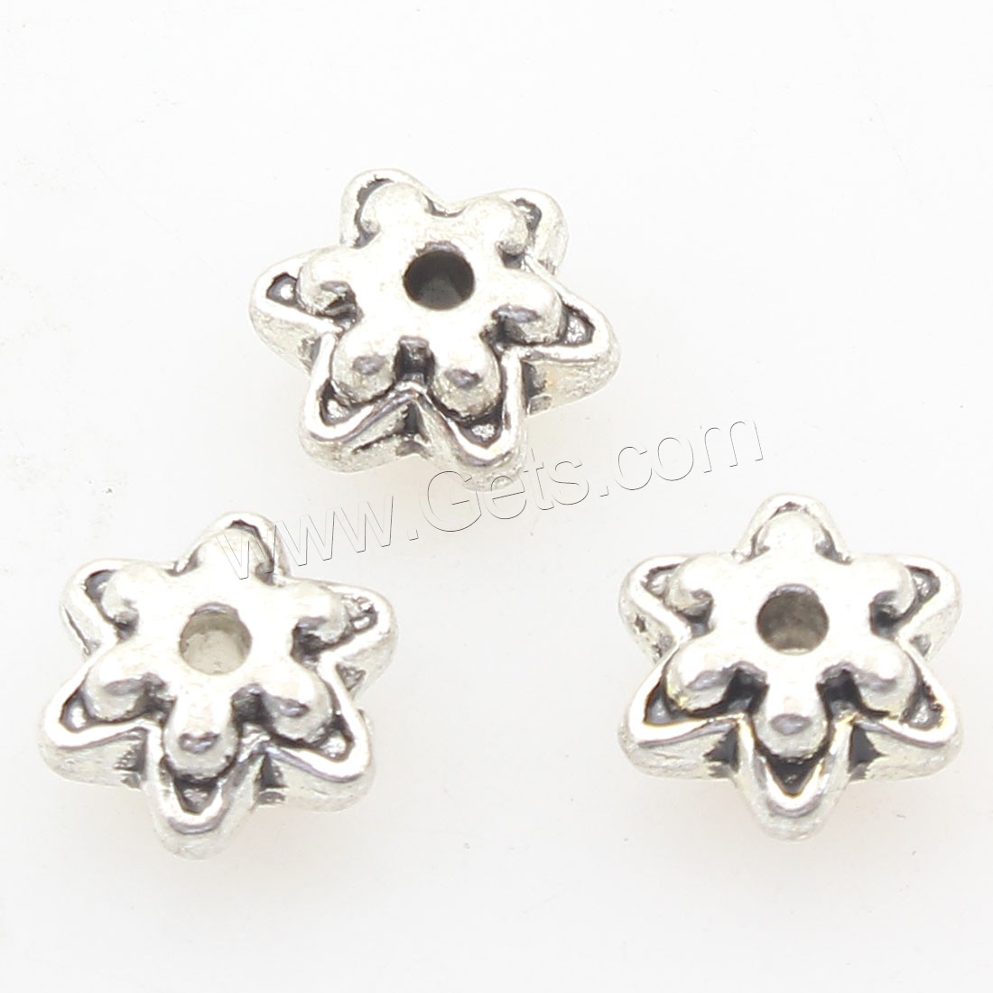 Perles en alliage de zinc de fleur, Placage, plus de couleurs à choisir, 8x8mm, Trou:Environ 2mm, Environ 415PC/sac, Vendu par sac