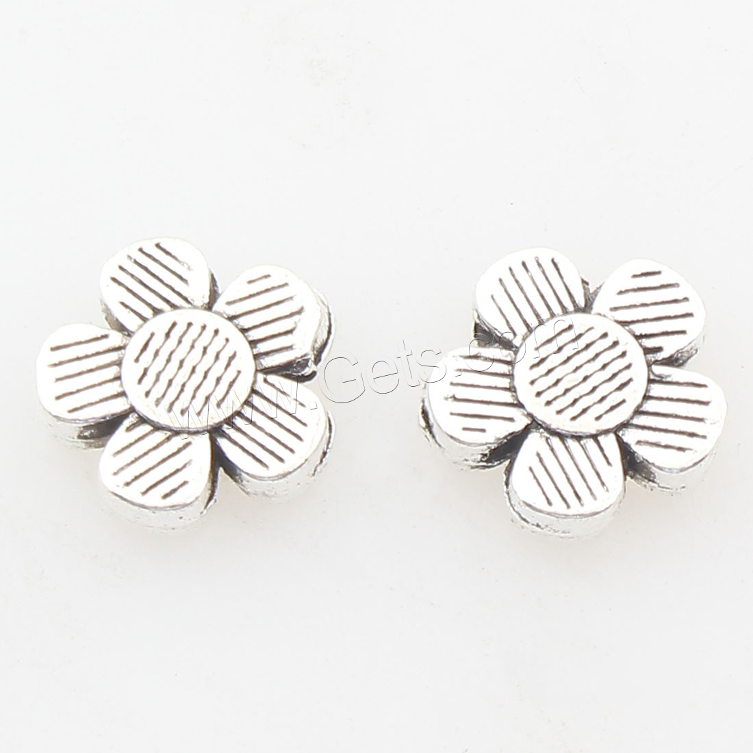 Abalorios de Aleación de Zinc en Forma Flor, chapado, más colores para la opción, 10x10x3mm, agujero:aproximado 1mm, aproximado 415PCs/Bolsa, Vendido por Bolsa