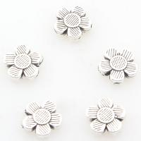 Abalorios de Aleación de Zinc en Forma Flor, chapado, más colores para la opción, 10x10x3mm, agujero:aproximado 1mm, aproximado 415PCs/Bolsa, Vendido por Bolsa