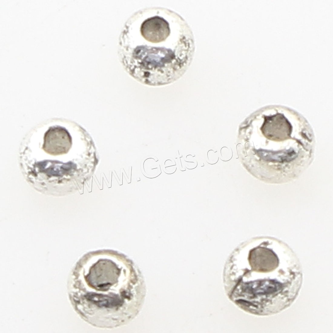 亜鉛合金のジュエリービーズ, 亜鉛合金, シルバーメッキ, 3x3mm, 穴:約 1mm, 約 830パソコン/バッグ, 売り手 バッグ