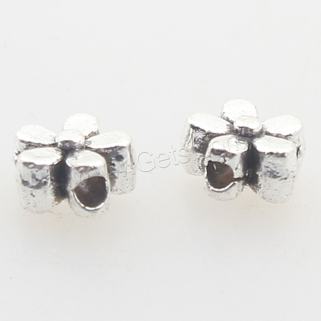 Abalorios de Aleación de Zinc en Forma Flor, chapado en color de plata antigua, más colores para la opción, 5x5x3mm, agujero:aproximado 1mm, aproximado 2270PCs/Bolsa, Vendido por Bolsa