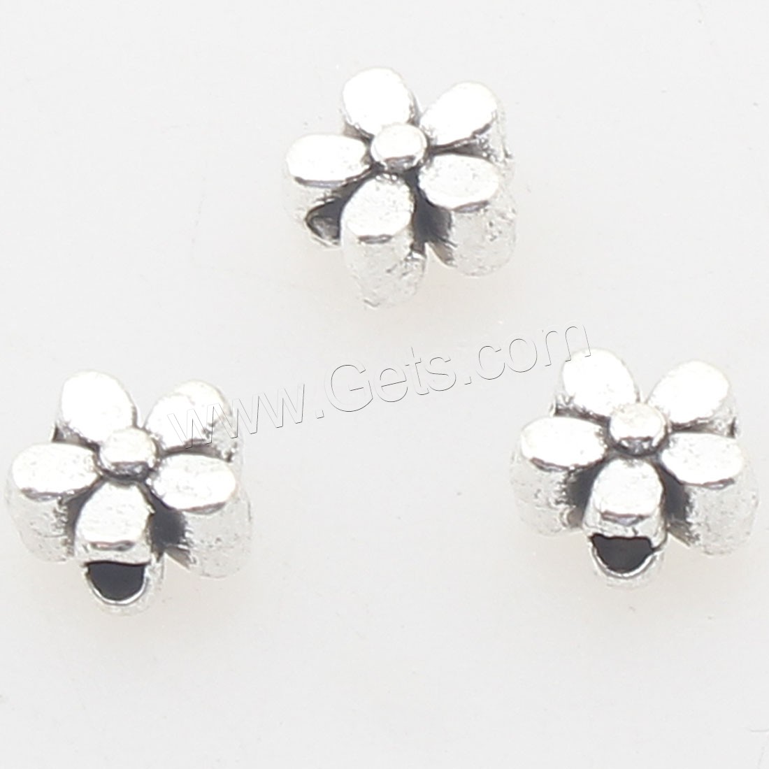 Abalorios de Aleación de Zinc en Forma Flor, chapado en color de plata antigua, más colores para la opción, 5x5x3mm, agujero:aproximado 1mm, aproximado 2270PCs/Bolsa, Vendido por Bolsa