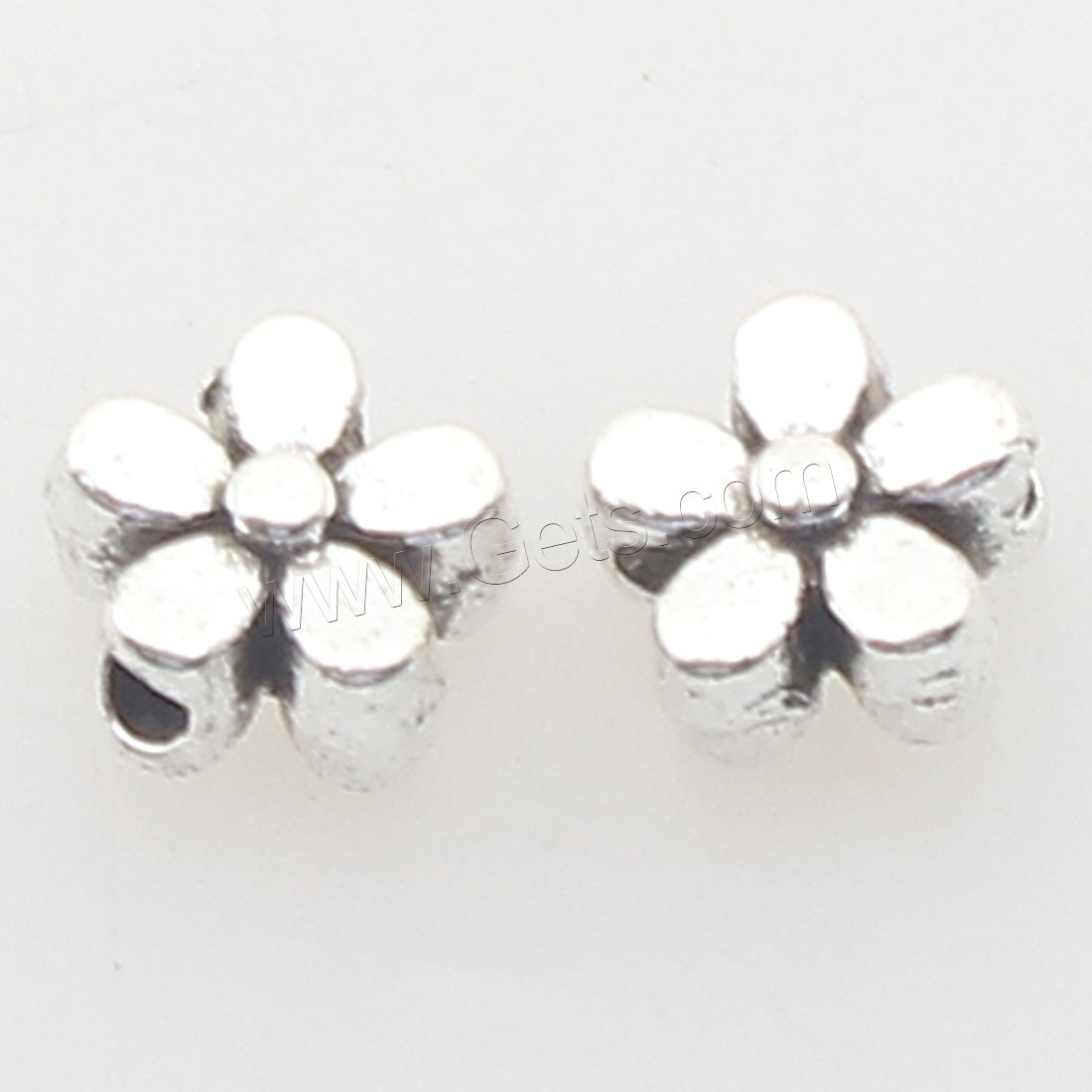 Abalorios de Aleación de Zinc en Forma Flor, chapado en color de plata antigua, más colores para la opción, 5x5x3mm, agujero:aproximado 1mm, aproximado 2270PCs/Bolsa, Vendido por Bolsa