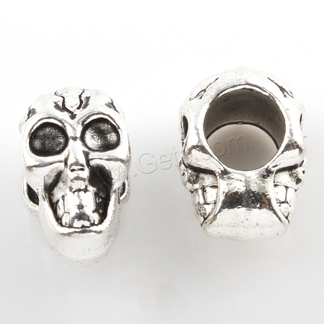 Zinc Alloy Jewelry Beads, Skull, plated, more colors for choice, 7x12mm, Hole:Approx 5mm, Approx 199PCs/Bag, Sold By Bag