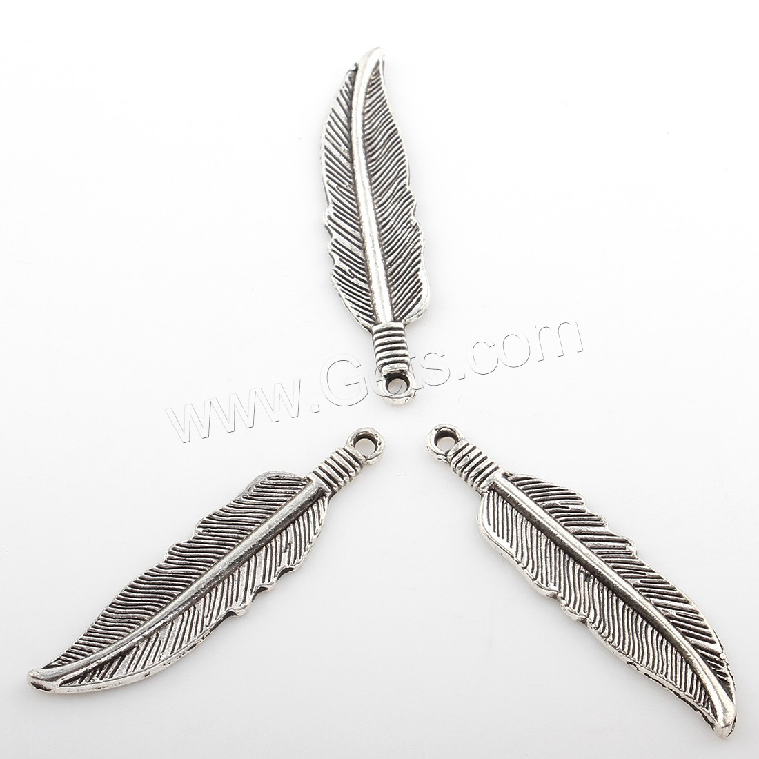 Zinc Alloy Feather Pendants, plated, more colors for choice, 10x41mm, Hole:Approx 2mm, Approx 177PCs/Bag, Sold By Bag