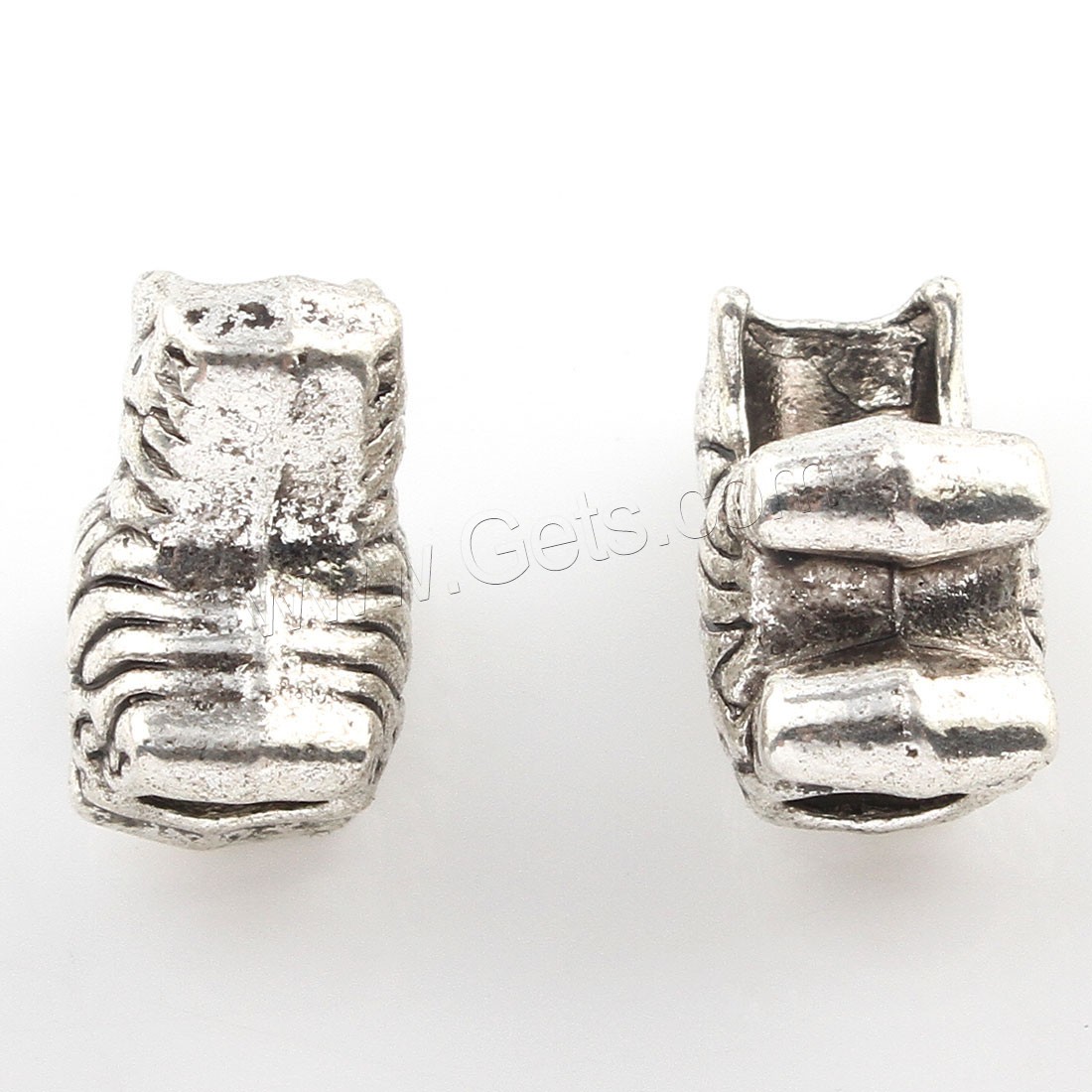 Zinklegierung Tier Perlen, Zebra, plattiert, keine, 7x12mm, Bohrung:ca. 4mm, ca. 226PCs/Tasche, verkauft von Tasche