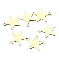 Brass Star Pendants, gold Approx 1.5mm 