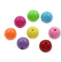 光るアクリル・ビーズ, アクリル, ラウンド形, 無色 穴:約 2mm, 約 2500パソコン/バッグ, 売り手 バッグ