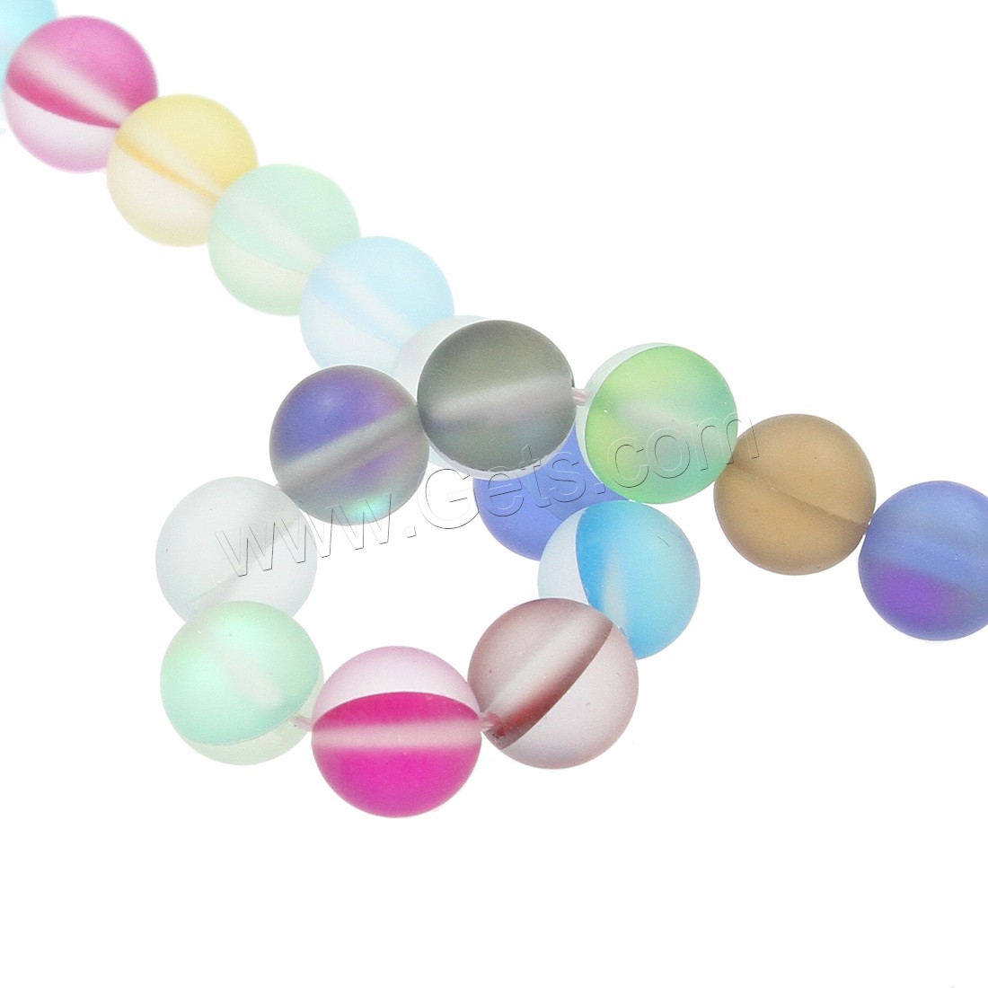 Imitation de perles de verre en pierres précieuses , Des billes de verre, Rond, normes différentes pour le choix, plus de couleurs à choisir, Vendu par brin