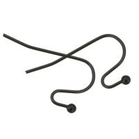 Stainless Steel Hook Earwire, black 