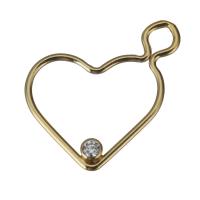 Or pendentifs remplis, Doublé or, coeur, 14K rempli d’or, styles différents pour le choix & pavé de micro zircon Environ 2.5mm, Vendu par PC