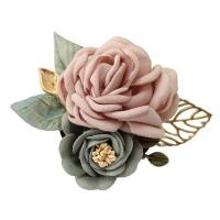 Broche tissu, avec alliage de zinc, fleur, Placage, Style coréen & pour femme, plus de couleurs à choisir, 100mm, Vendu par PC