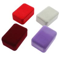 Velvet Pendant Box, Velveteen, with Cardboard, Rectangle, plated 