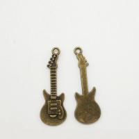 Zinc Alloy Jewelry Pendants, Guitar, antique bronze color plated Approx 2mm 