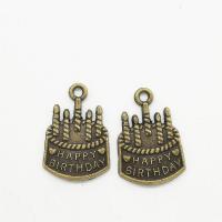 Zinc Alloy Jewelry Pendants, Cake, antique bronze color plated Approx 2mm 