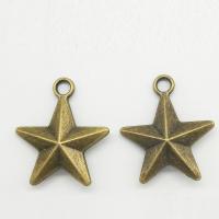 Zinc Alloy Star Pendant, antique bronze color plated Approx 2mm 